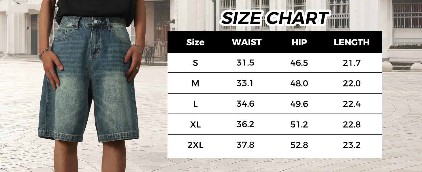 EMMIOL Baggy Jean Shorts Men, Y2k Jorts Cargo Ripped Elastic Waist, Mens Denim Shorts Comfy Casual Streetwear Summer EMMIOL Baggy Jean Shorts Men, Y2k Jorts Cargo Ripped Elastic Waist, Mens Denim Shorts Comfy Casual Streetwear Summer