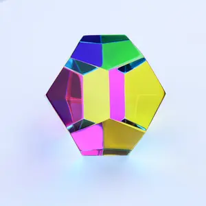CMY Cubes The Mundus - BPA-Free Cyan, Magenta & Yellow Dodecahedron - Science Learning Subtractive Color Mixing Toy - Physics Kinetic Art Desk Decoration for House Decoration, Ages 15+