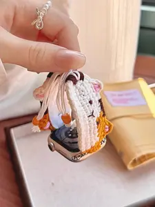 Cartoon Cute Weave Band For iWatch Ultra 11 10 9 8 7 6 5 Se Wool Metal Strap For Apple Watch 38 40mm 41mm 42mm 44 45mm 46mm 49mm