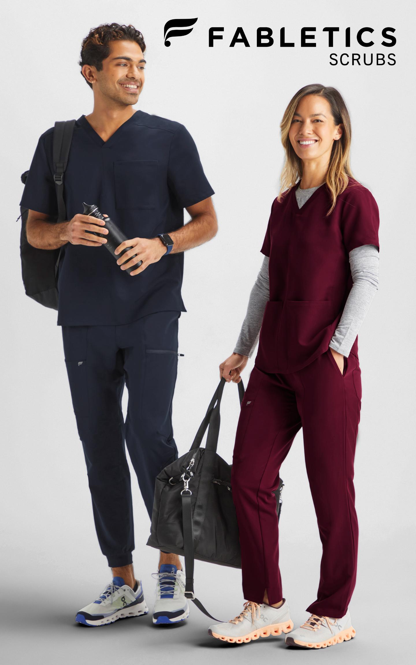 Fabletics Women's Evolve 3-Pocket Scrub Top