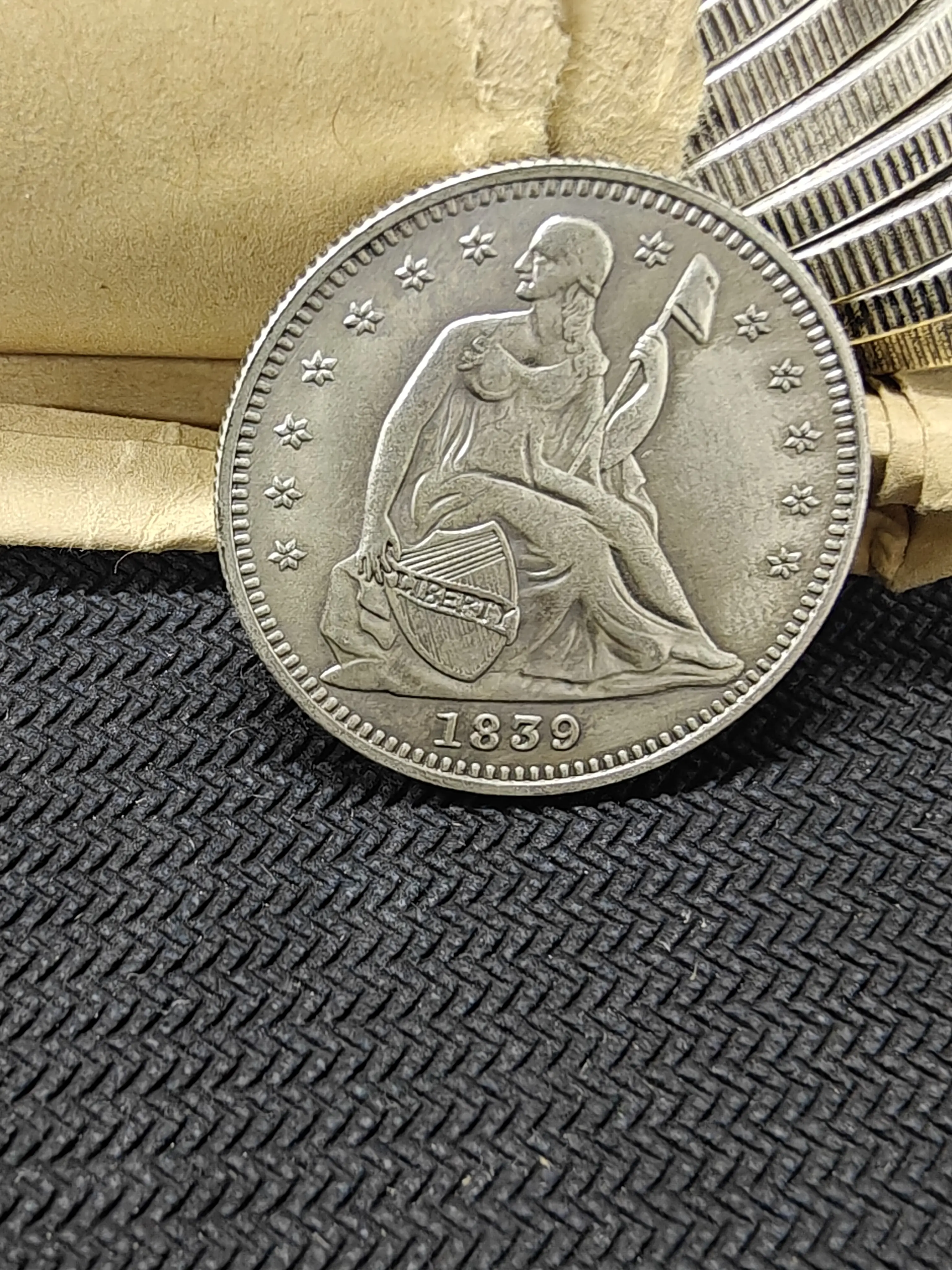 1839 Seated Liberty Half | Classic Liberty & Heraldic Eagle Silver Design