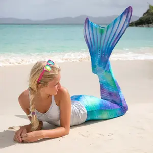 Watercolor Waves Mermaid Tail w/MF (R)