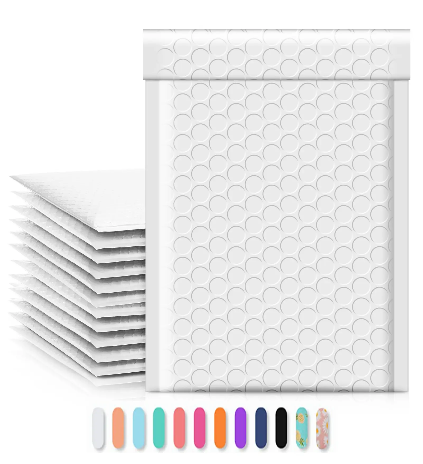 Jiaropack Plastic Self-Seal Bubble Poly Mailers, 4x8 Inch, 200 Pack - Office Postal Supplies for Computers & Office Equipment