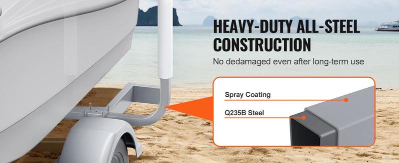 VEVOR Boat Trailer Guide with LED Illumination, 20"-60"  Flexible Height Guide Poles, Pair of Corrosion-Resistant Steel Supports, Equipped with PVC Sleeves, Suitable for Ski, Fishing, or Sailboat Trailers