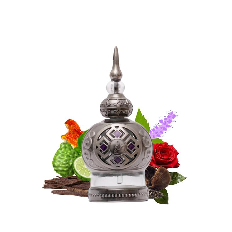 Khadlaj Shamookh Silver Concentrated Perfume Oil for Unisex, 0.67 Oz