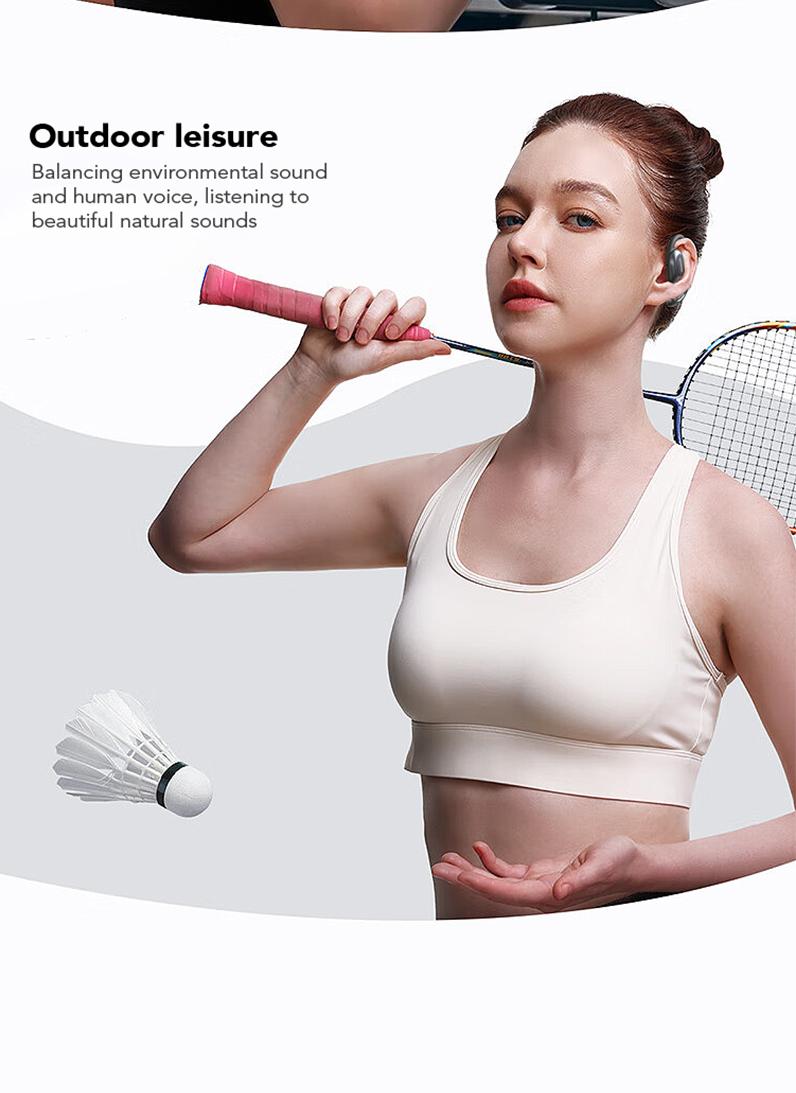 MINISO MS156 Open-Ear Wireless Bluetooth Earphones IPX5 Waterproof High-Fidelity Sound for Outdoor Activities & Daily Use