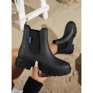 Women's Fashion Waterproof Non-Slip Rain Boots, Outdoor Casual One-Step Design, Suitable for Students and Sports Activities