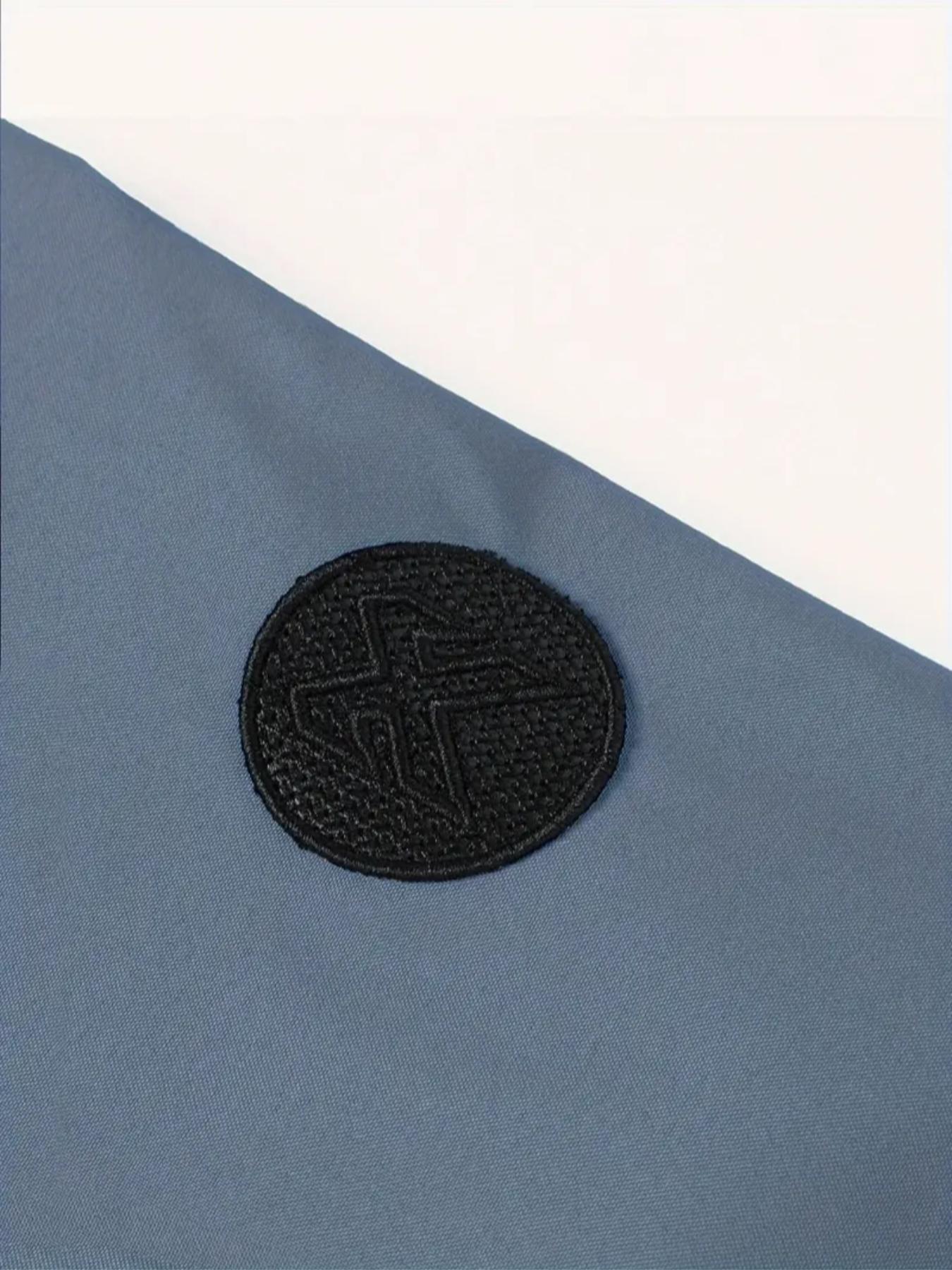 TJL Men's Fall/Winter Letter Embroidery Zipper Jacket Long-Sleeved Windproof Casual Coat Baseball Collar Outerwear Regular Fit for Autumn and Winter Clothes Menswear jackets multi-pocket men