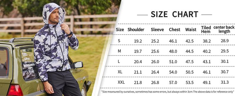 COOFANDY Men's Packable Rain Jacket Lightweight Waterproof Raincoat with Hood Outdoor Running Hiking Cycling