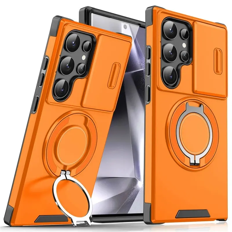Compatible with S25/s24/s23 sliding window rotating Stand phone case-hn25-1