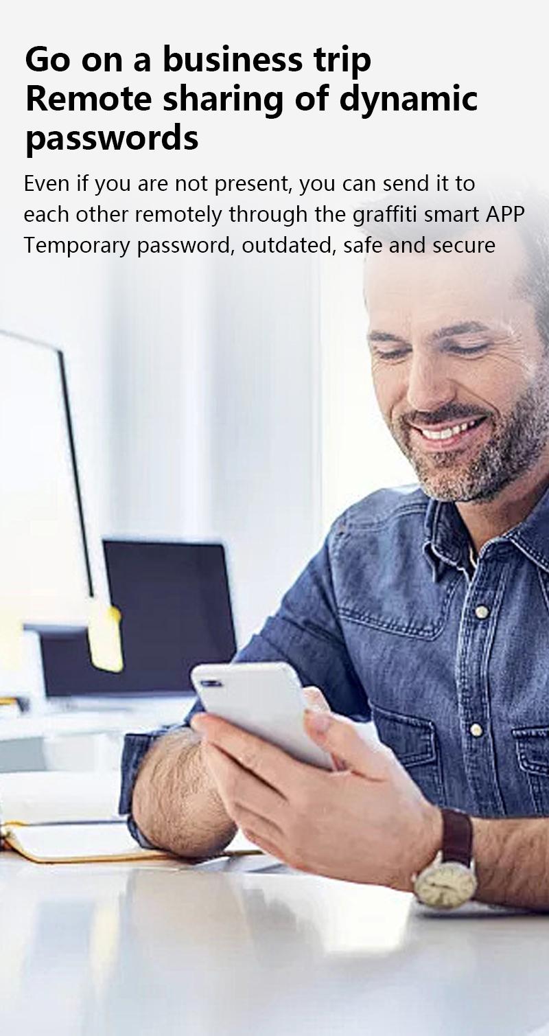 Smart Fingerprint Door Lock Keyless Entry Handle Biometric tech & App Control knob for Room Garage Office Apartment Local Data Storage