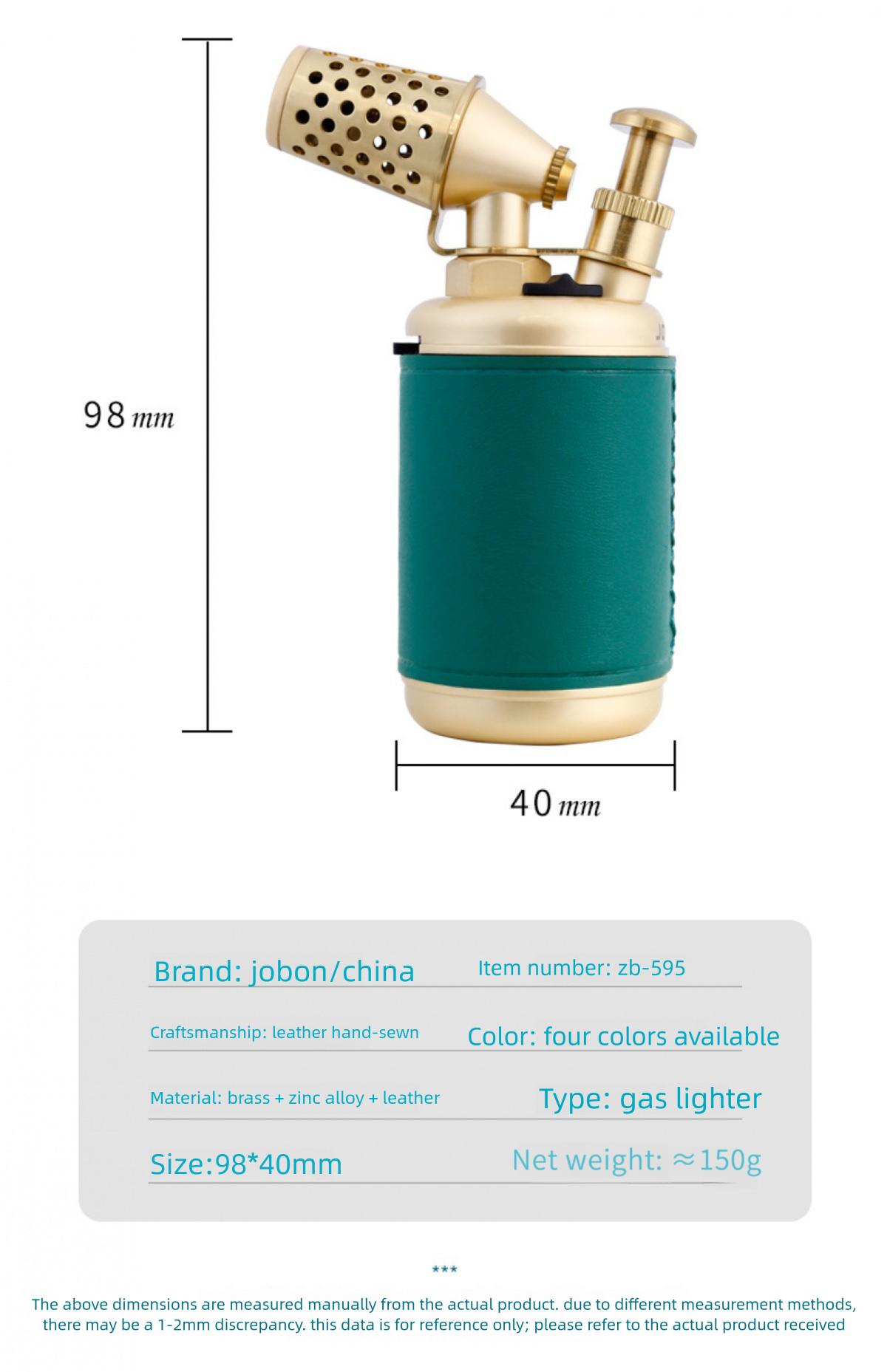 Professional Gas Lighter Windproof Flamethrower 1300℃ Welding Gun Torch for Candle Cooking Barbecue and Moxibustion (Without fuel)