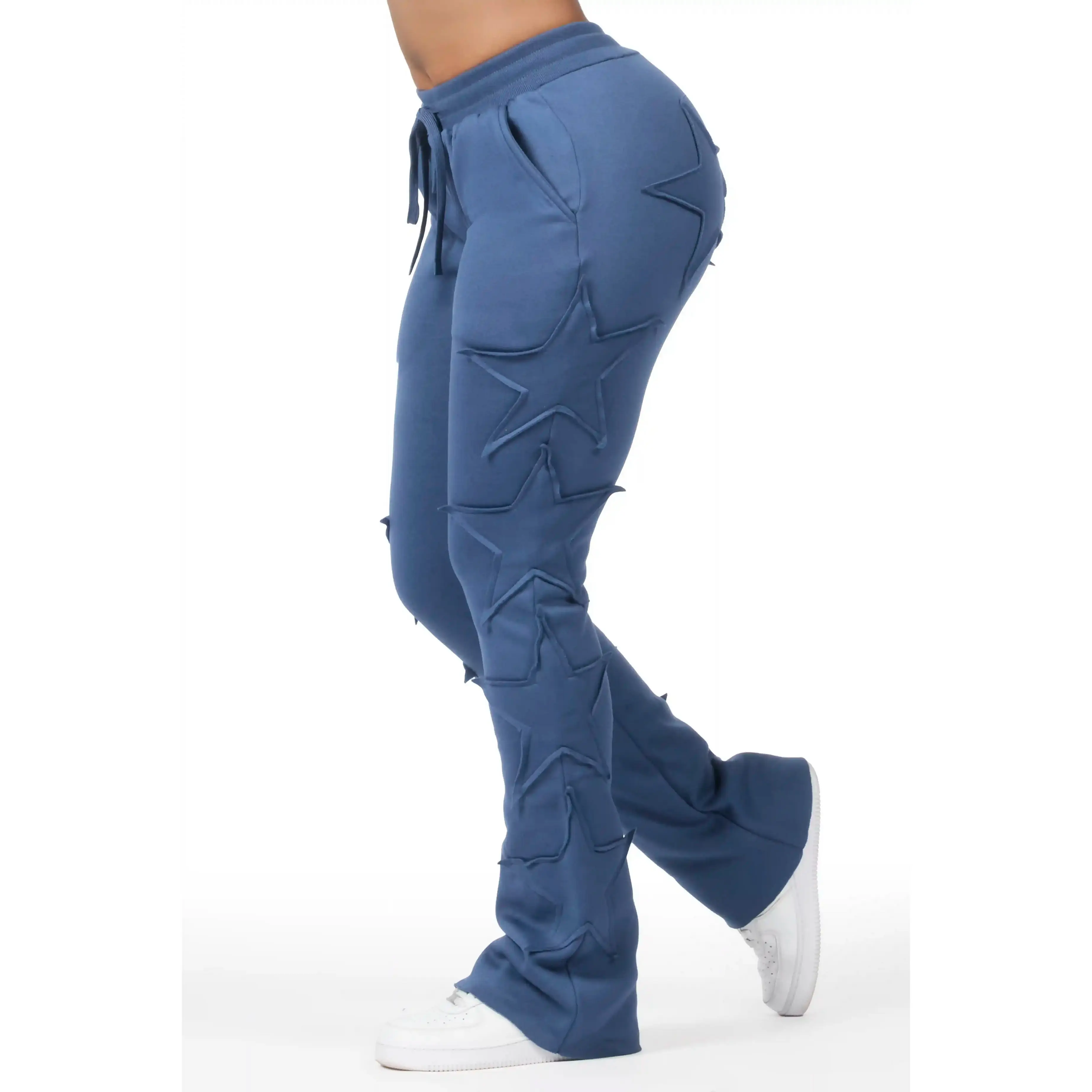 Sinayah Navy Stacked Track Pant