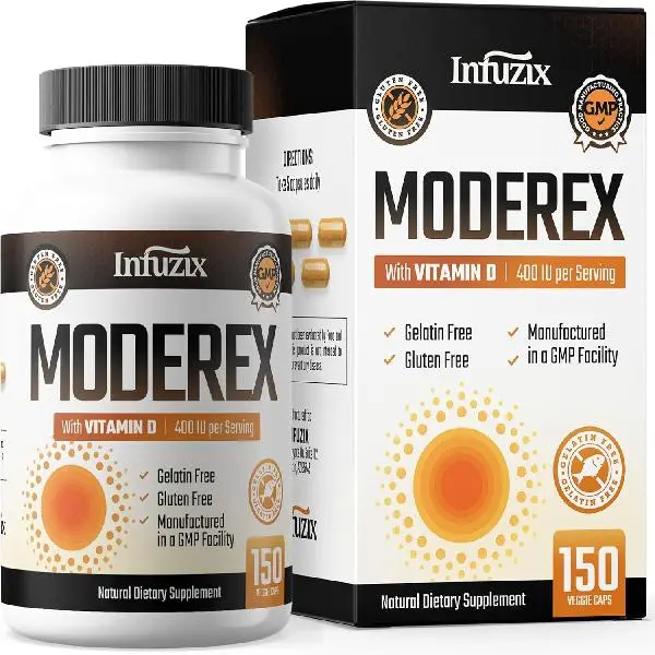 Infuzix Moderex for Vitiligo – Natural Supplement for Skin Pigment Health & Repigmentation | Works Well with Vitiligo Creams | Best Vitiligo Support for Even Skin Tone & Healthy Pigment Balance