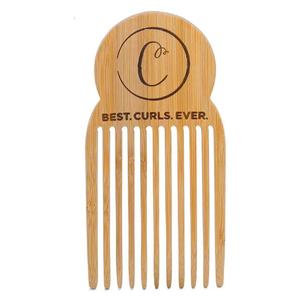 Detangling Comb – Anti-Static Bamboo Hair Pick for Thick Curly Frizz Hair, Long Tooth Wooden Comb for Men, Women & Kids, Curly Hair