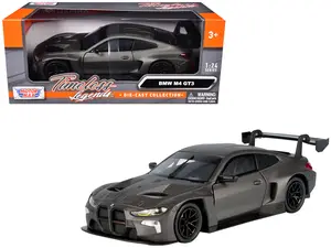 BMW M4 GT3 Matt Black "Timeless Legends" Series 1/24 Diecast Model Car by Motormax