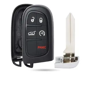 5 Button Remote Keyless Entry Smart Key Shell Replacement for Jeep Cherokee 2014 - 2022 FCC ID: GQ4-54T IC: 1470A-35T (No Electronics or Circuit Board are Included.)