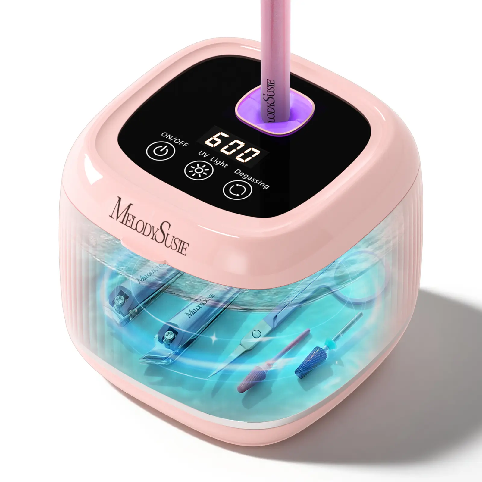 MelodySusie Ultrasonic Cleaner with Sterilization, 2-in-1 Machine for Manicure, Home & Salon, Incompatible with Acetone #DealsForYouDays