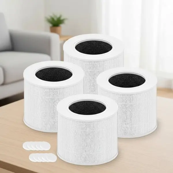 Core Mini Replacement Filter for LEVOIT Core Mini and Core Mini-P Air Purifier, 3-in-1 H13 Grade True HEPA and High-Efficiency Activated Carbon, Core Mini-RF, 4 Filter & 10 Fragrance Sponge