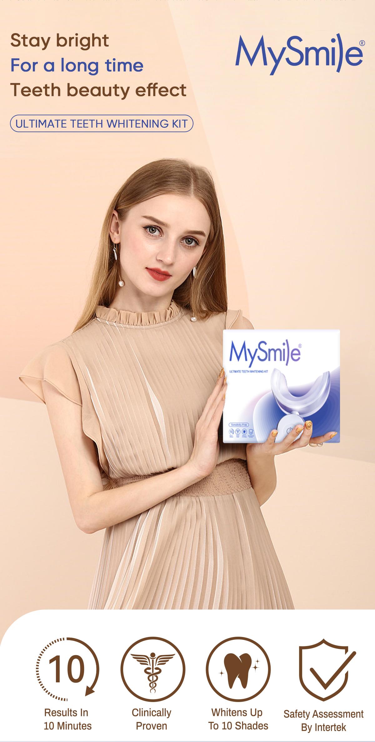 MySmile Ultimate Deluxe 10 Min Teeth Whitening Kit with 28 LED Light, 35% Carbamide Peroxide Teeth Whitening Gel TikTokShopdealsforyoudays TikTok Shop Deal