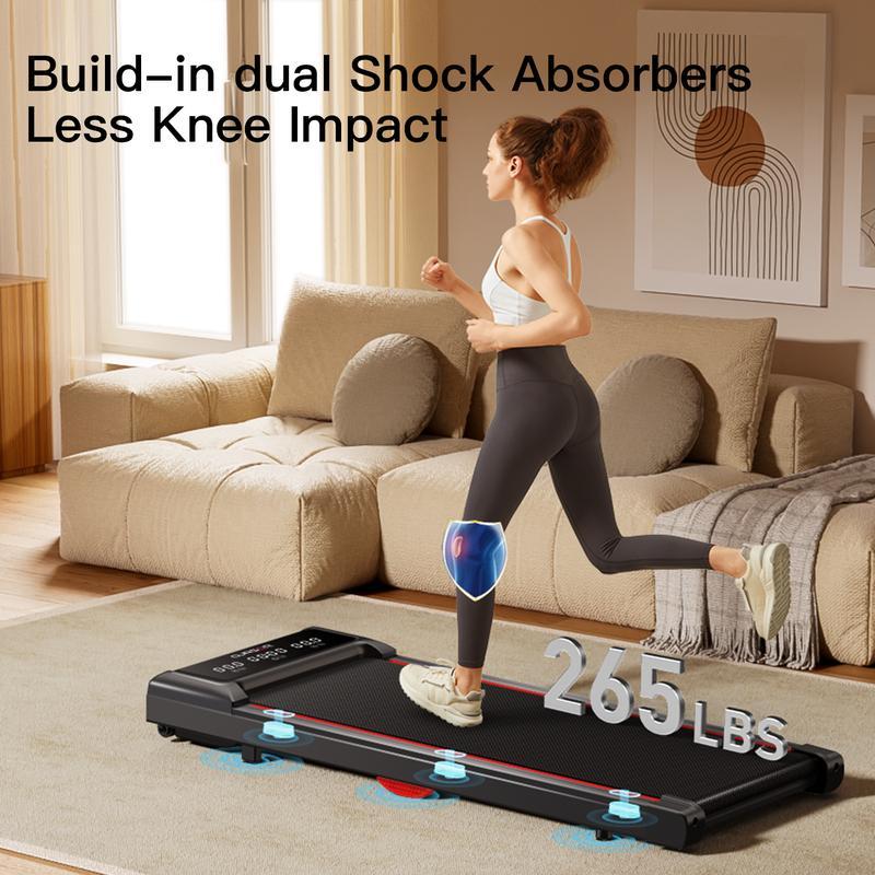 Desk Treadmill, HighDefinition Big Screen Walking Pad for HomeSmall, 2.5 HP Quiet Brushless, 265 LBS Capacit