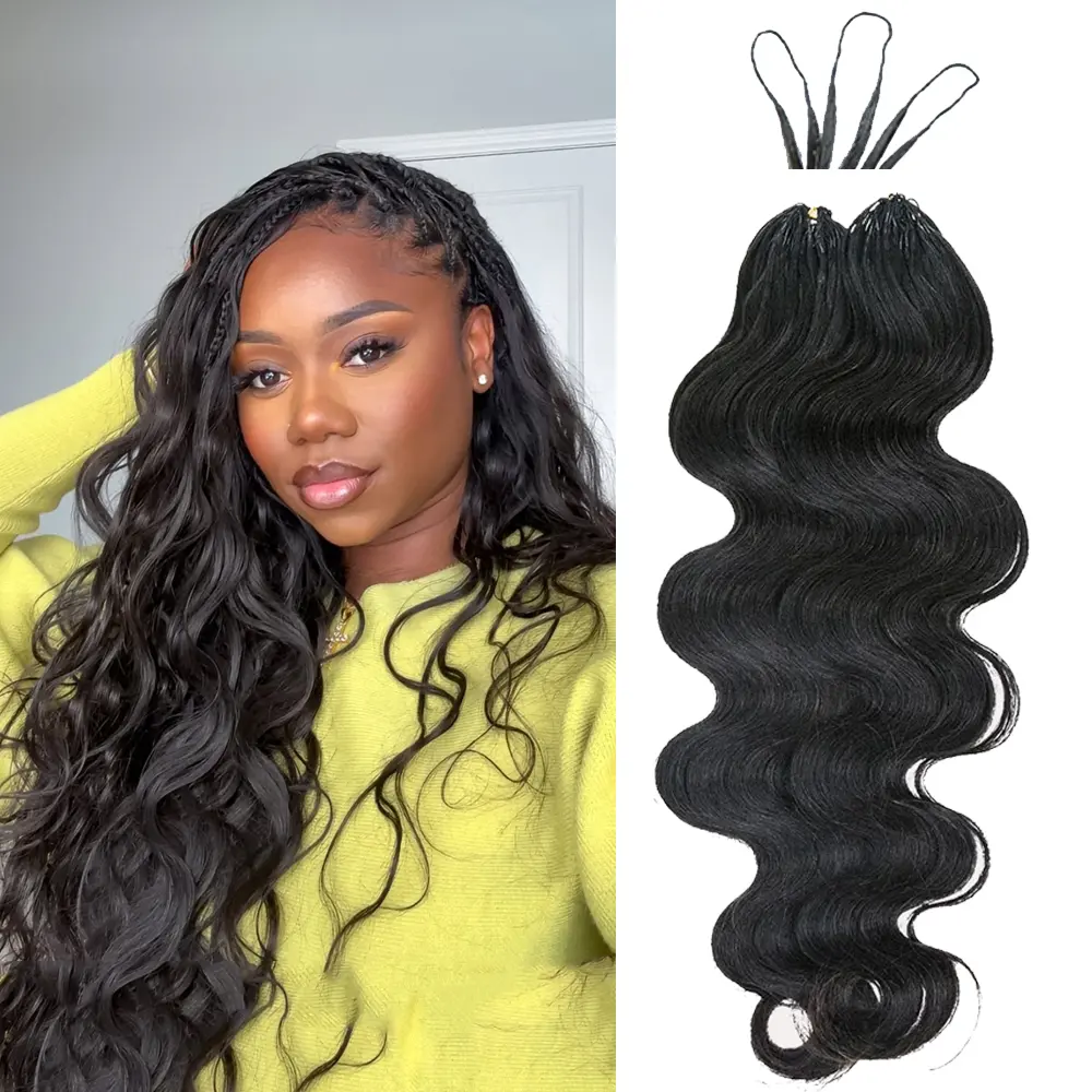 YWIGS Body Wave Crochet Human Hair for Miracle Knots Feather Crochet Hair Pre-Separated Body Wave Human Crochet Hair for Boho Braids 60 grams/bundle 18 inch #backtoschool #backtoschoolshopping