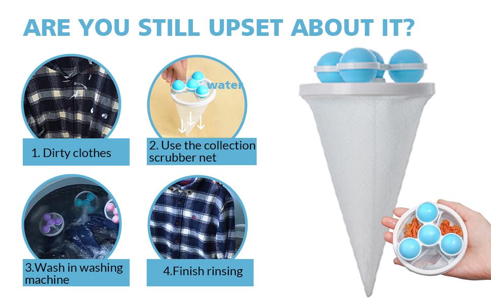 1 Pack Reusable Laundry Hair Filter - Magic Pet Hair Catcher & Lint Remover, Durable for Washing Machine Drain Protection Random color.