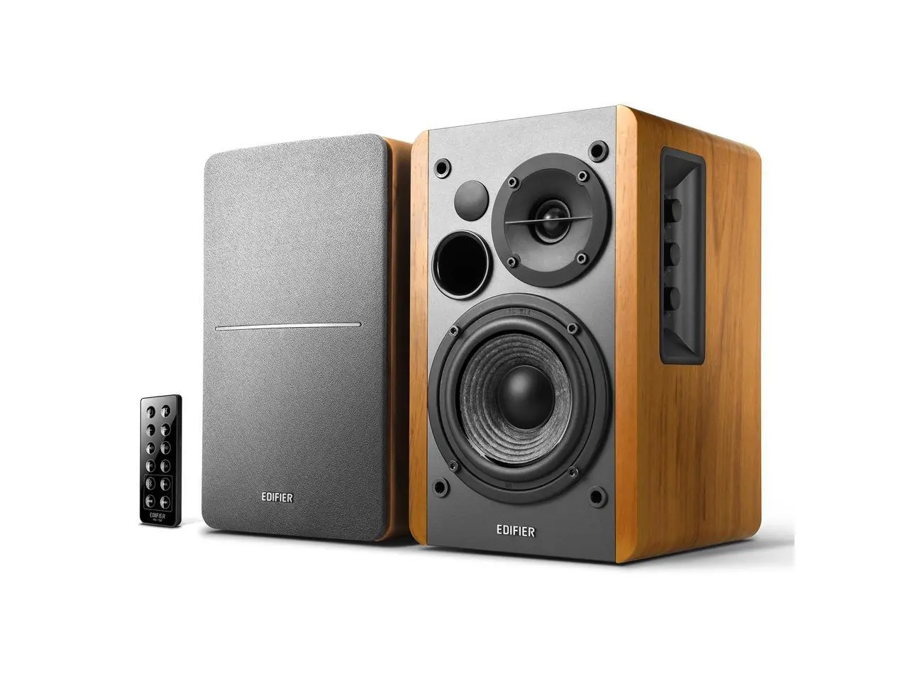 Edifier R1280DB 42-Watt-RMS Amplified Bluetooth Bookshelf Speaker System Brown (EEC4003066)