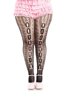 Plus Sweetheart Striped Tights