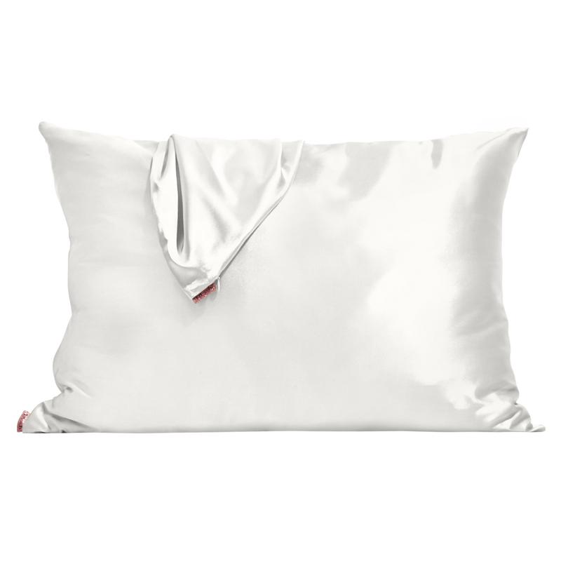 Kitsch Satin Pillowcase in Ivory Kitsch Satin Pillowcase in Ivory