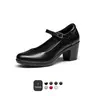 DREAM PAIRS Mary Jane Arch Support Heels | Comfortable pumps, low chunky heels, wide-width options, closed toe dress shoes for professionals, like flight attendants,shoes for back to school,back to school shoes