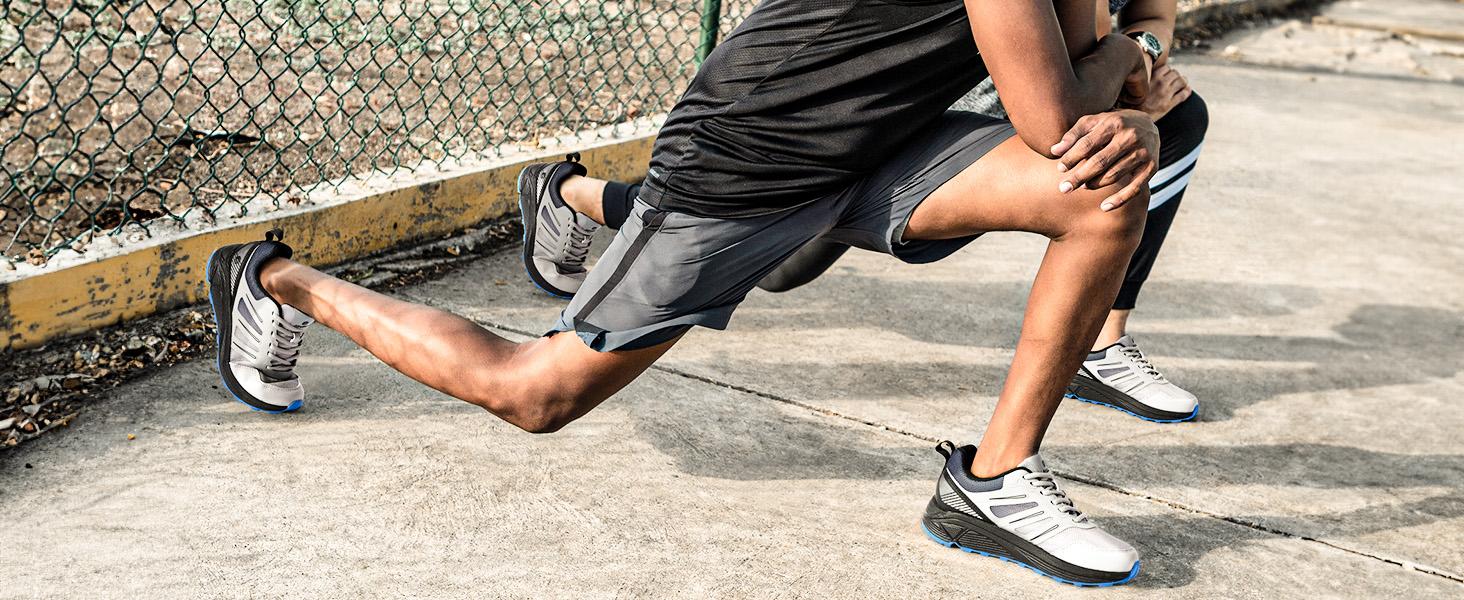 FitVille Men's AllTraction Trail Shoes V1 wide fit outdoor shoes rave shoes High Instep Breathable Mesh Eva Insole Lightweight mens shoes Outdoorfun SpringStatements