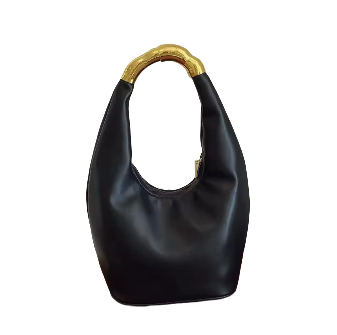 Treasure Trove Boutique Gold Handle Luxury Hobo Shoulder Bag