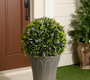 Wicker Park 20" Oversized Indoor/Outdoor Faux Floral Spring Sphere