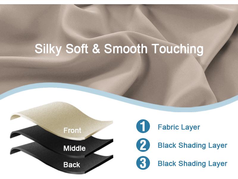 H.VERSAILTEX 100% Blackout Curtains for Bedroom Thermal Insulated Curtains & Drapes Blackout Curtains Rod Pocket Curtains for Living Room with Black Liner 2 Panels Set