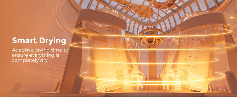 Momcozy KleanPal Pro Baby Bottle Washer, Sterilizer and Dryer - 3-in-1 Washer, Save Time and Effort - Suitable for Cleaning Bottles, Breast Pump Accessories and Baby Products 【B】