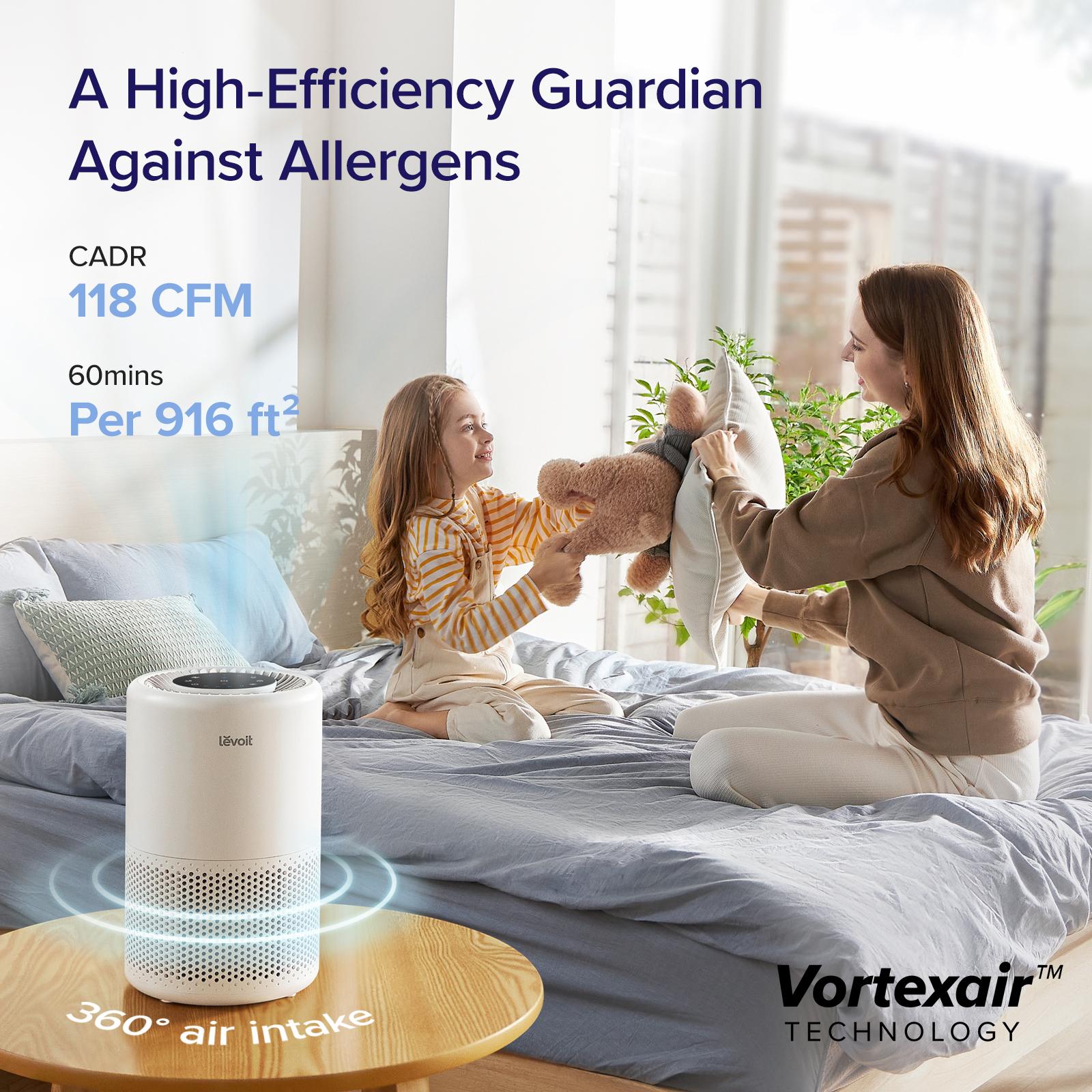 LEVOIT Core200S Smart WIFI Control Air Purifier for  Bedroom Home, 3 in 1 Filter for Allergies, Viral, Pollutants, Smoke, Dust, Pet Odors,  24dB Quiet
