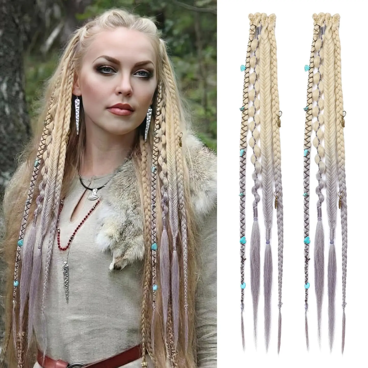 Light Blonde to Grey Purple