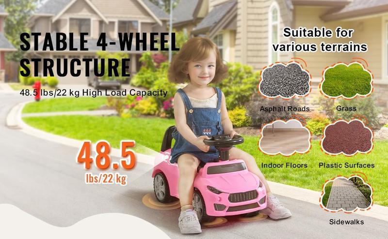 VEVOR Ride On Push Car for Toddlers,  Ages 1-3, Ride Racer, Sit to Stand Toddler Ride On Toy