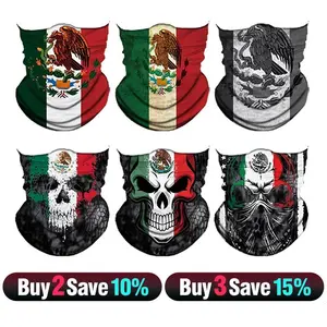 6PCS Summer UV Protection Cooling Neck Gaiter Face Mask Men Women, Seamless Bandana Rave Face Cover Scarf Mask, Balaclava, Headband, Head Wrap, Great for motorcycle, biking, fishing, climbing, and construction work, Headwear