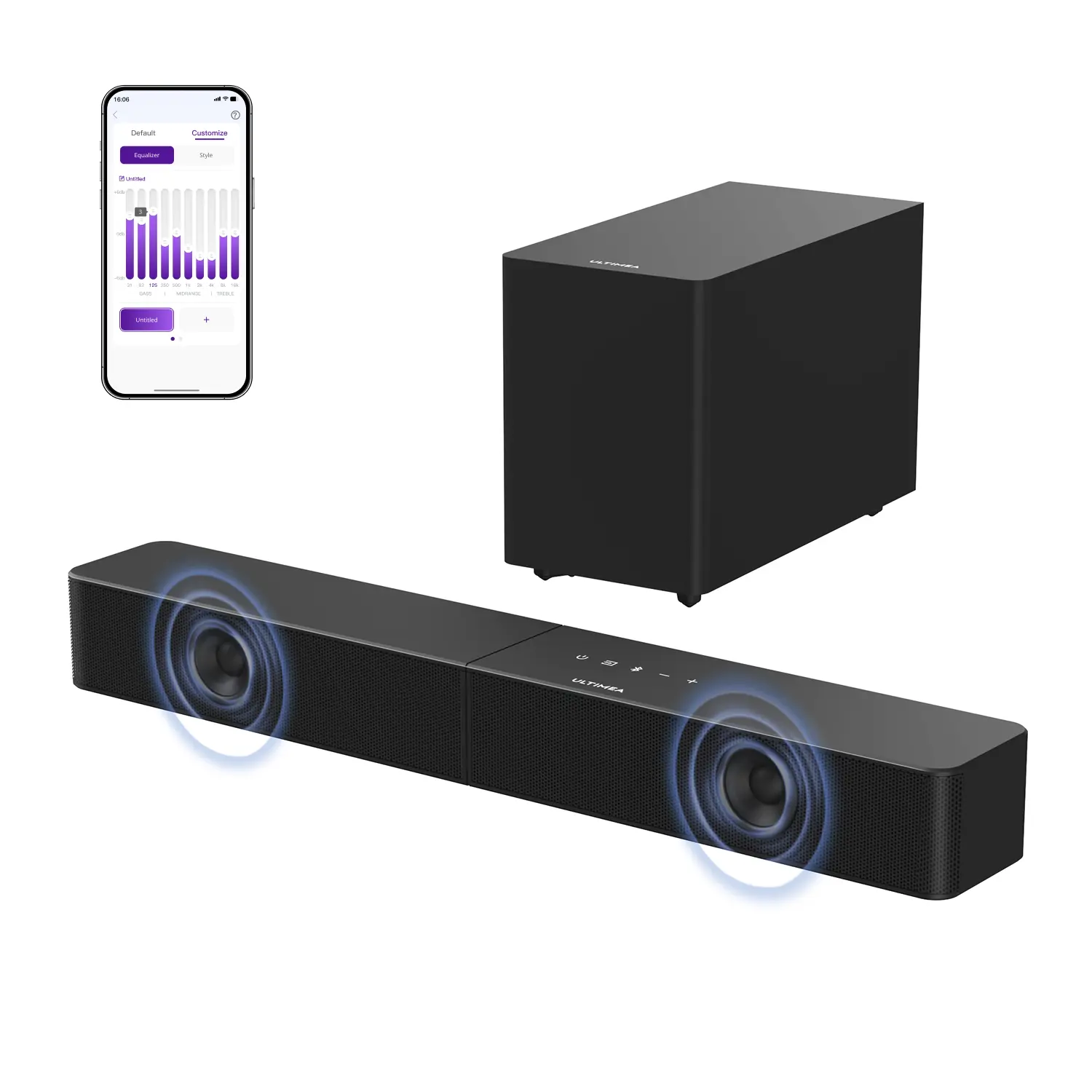 ULTIMEA Poseidon R3T/ M20 2.1 Soundbar  with Wireless Subwoofer, 240W Peak Power, Subwoofer, HDMI ARC, Bluetooth & App Control – 2026 New Version Home Theater System for Powerful Surround Sound Experience#SummerVibes