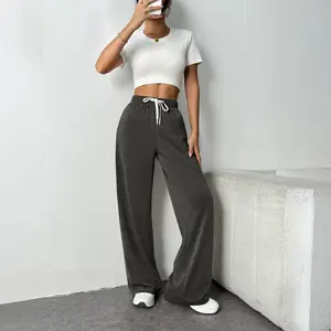 Y2K Style Women's Wide Leg Sweatpants High Waist Casual Bottoms Springfresh