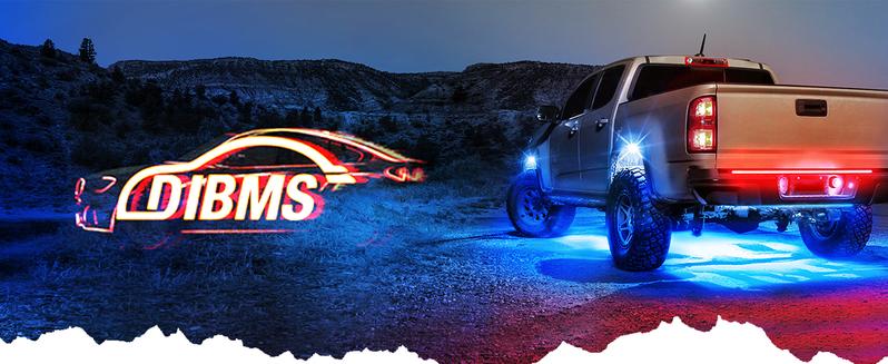 DIBMS LED Underglow Kit for Car with Remote Control, Exterior Neon Accent Under Glow Lights, Rigid Waterproof Strip Lights, Music Soundsync Mode, Multicolor RGB Light Bars singing  lights  cars underglow  neon  tubes
