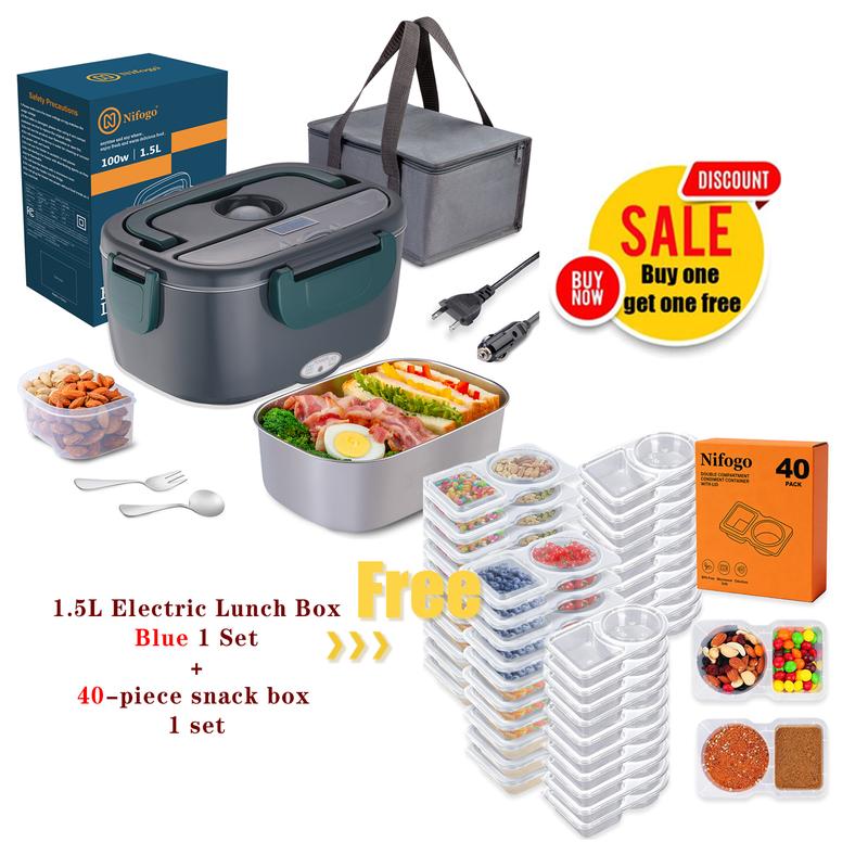 New Year Home Decor Sale Nifogo Heated Bento Box +20/40Pcs Reusable Snack Storage Combo Special Offer for Meal Prep New Year Home Decor Sale Nifogo Heated Bento Box +20/40Pcs Reusable Snack Storage Combo Special Offer for Meal Prep
