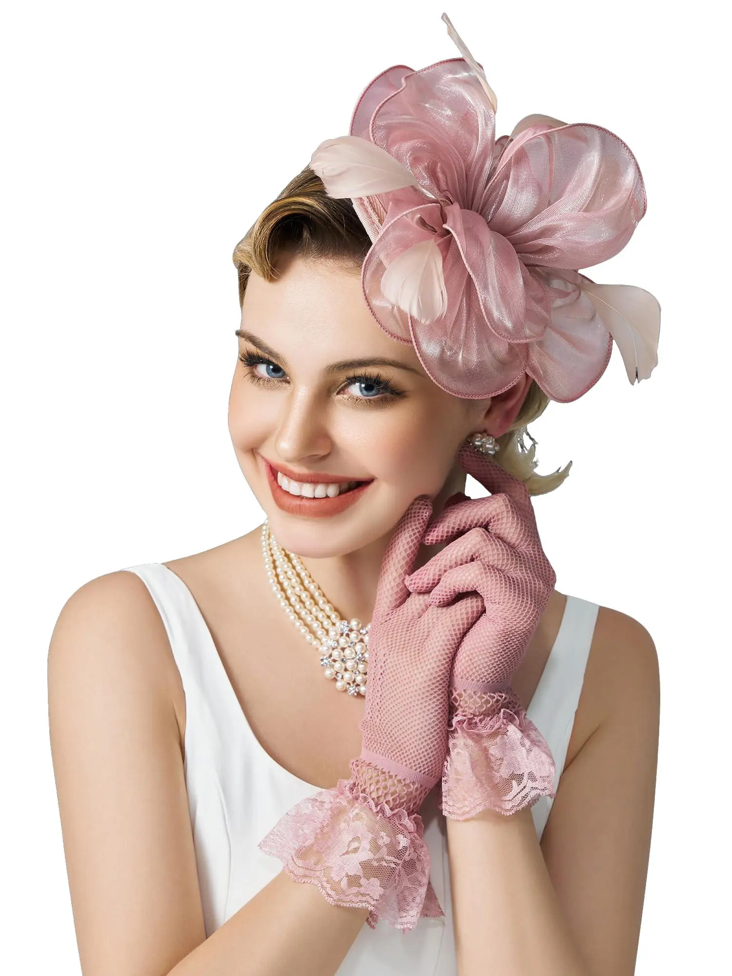 1pc Fascinator Headband with Feather, Women's Tea Party Hat for Kentucky Derby, Cocktail, Wedding, Fancy Dress Party All Seasons Wear Sparkle Flower Headbands, Fashion Headbands, Fashion Hair Accessories