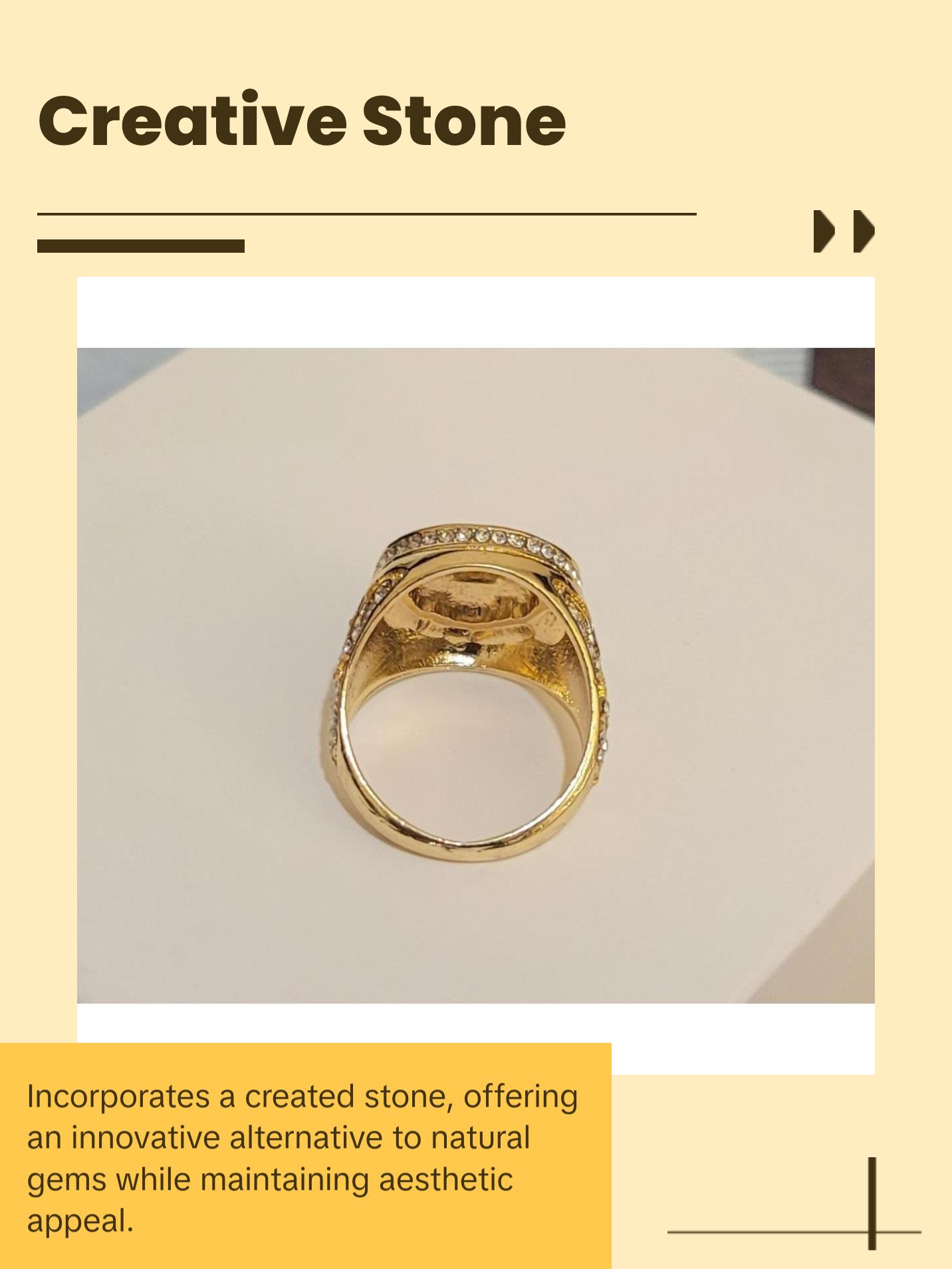 925 Sterling Silver Anillo Lion Head Gold Plated Men's Ring