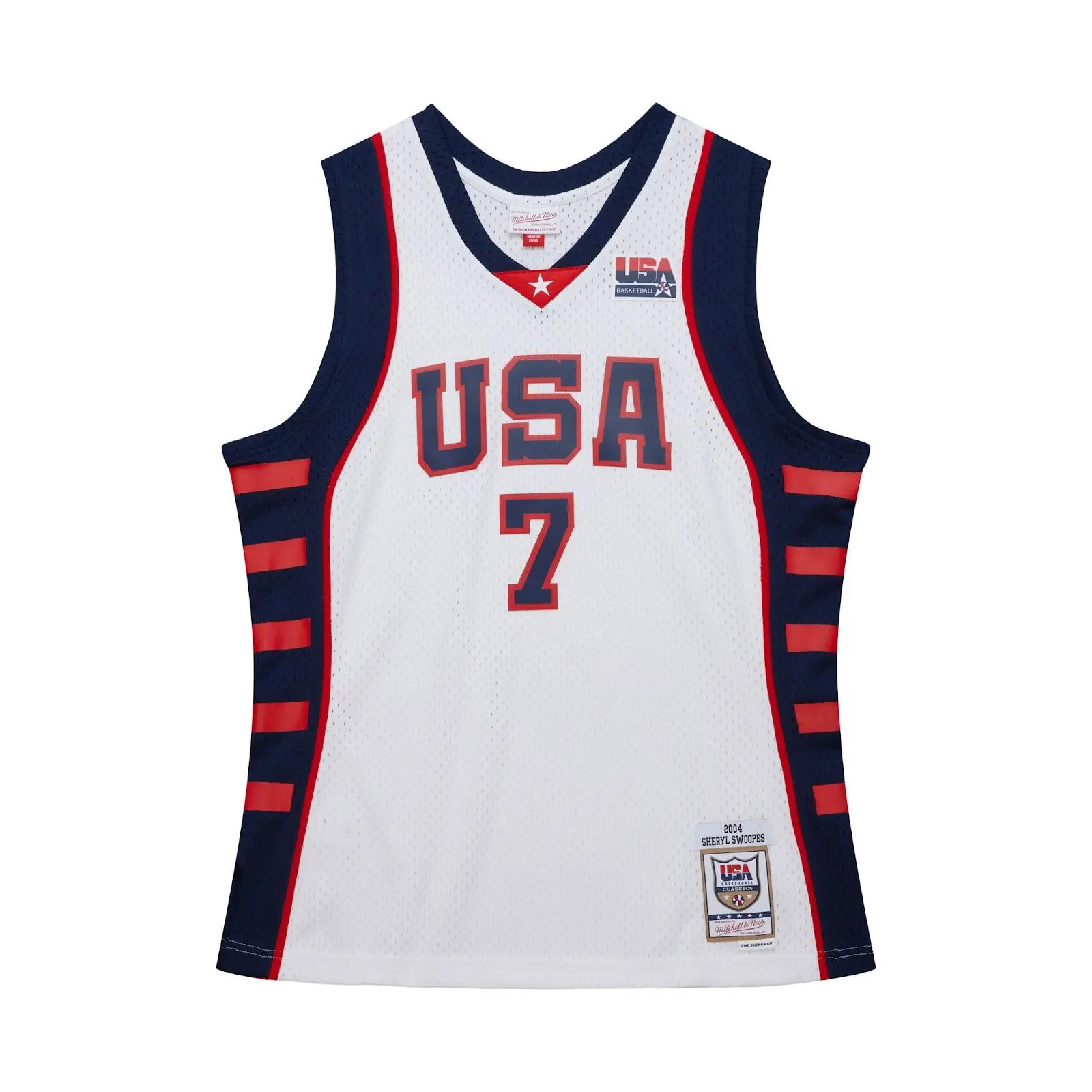 Sheryl Swoopes Team USA White 2004 Swingman Jersey