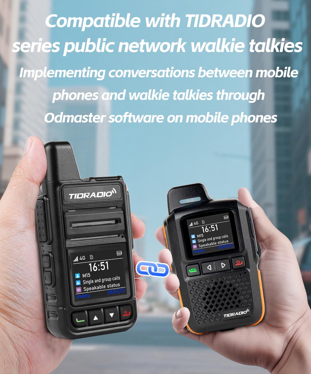 TIDRADIO TD-M15 Global POC Radio with 1 Year Sim Card Walkie Talkie Long Range 4G Network 5000 Miles for Hiking and Camping