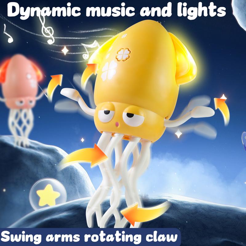 Dancing Squid Toy for Kids - Colorful Lights Catchy Music Fun Wiggles Early Development Toys for Toddlers 0-12 Months