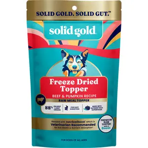 Solid Gold Freeze-Dried Raw Dog Topper, Nutritious Superfoods for Gut Health, Upgrade Every Meal